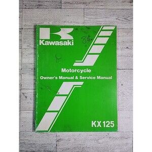 Kawasaki KX-125 1974-1986 OEM Motorcycle Shop Repair Service Manual Engine Guide